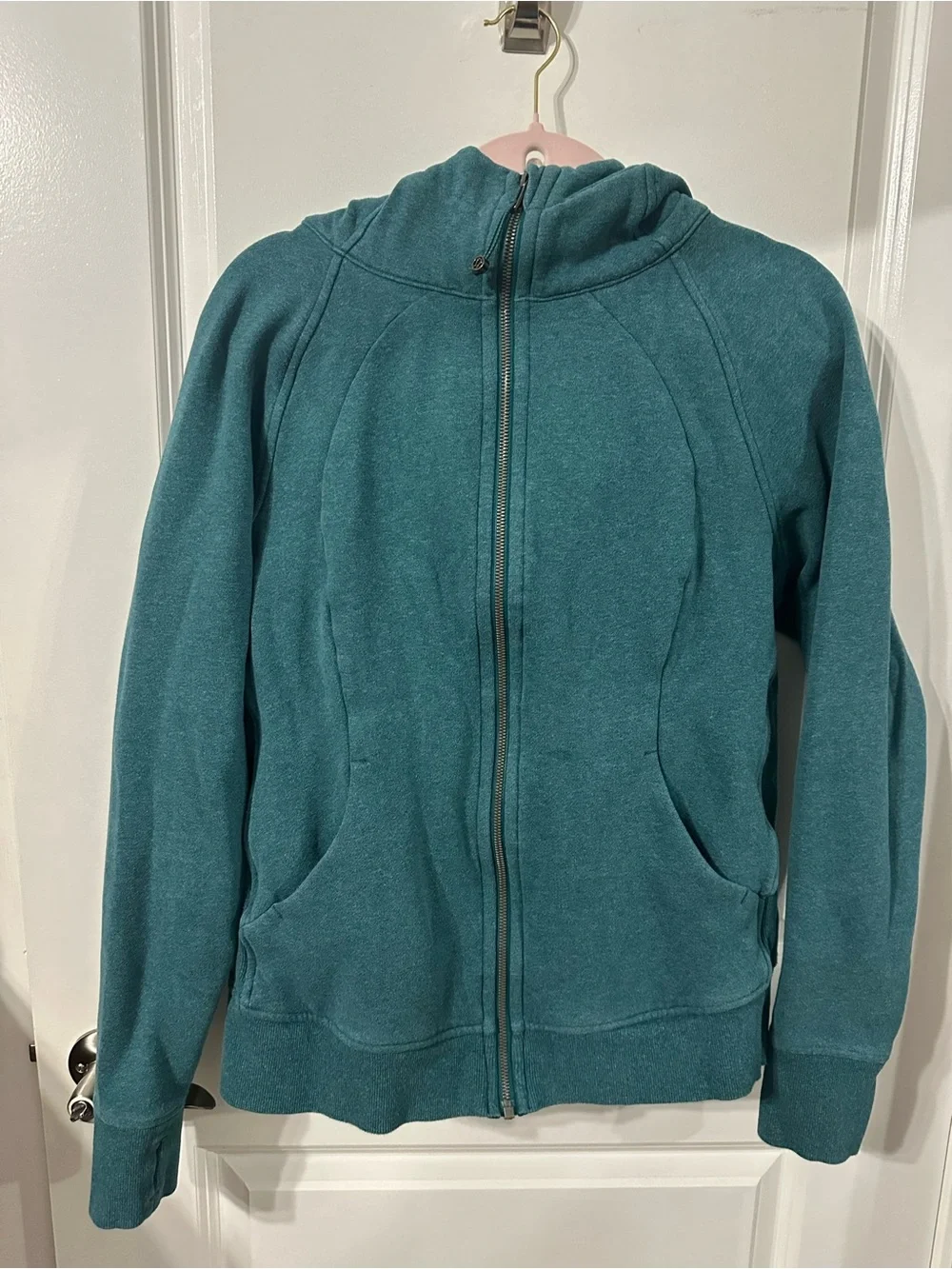 lululemon Teal Zip-Up Hoodie size 12